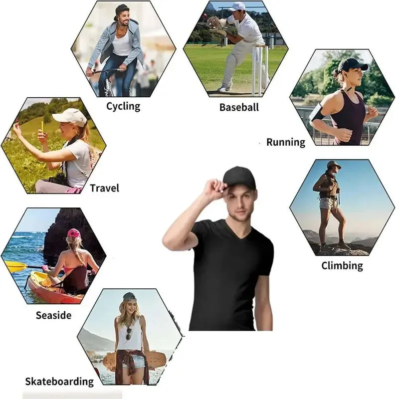 Black Baseball Cap for Men & Women - Cotton Sports Hat for Casual Summer Wear