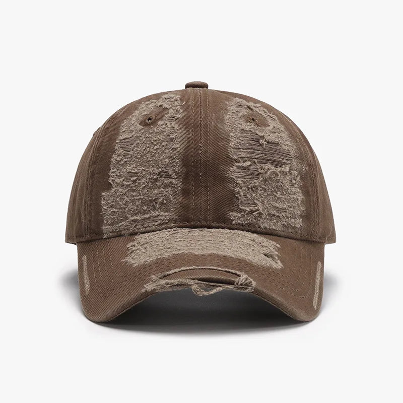 Washed Soft-Top Distressed Men's Large-Head Circumference Baseball Cap