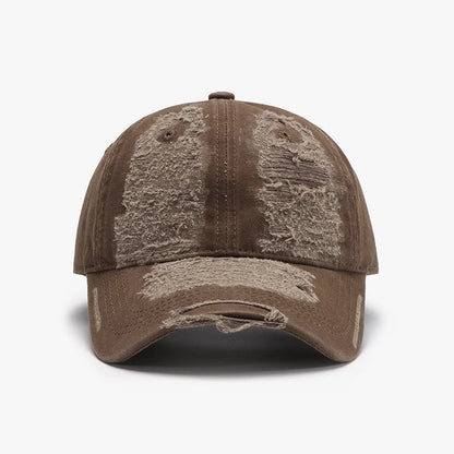 Washed Soft-Top Distressed Men's Large-Head Circumference Baseball Cap