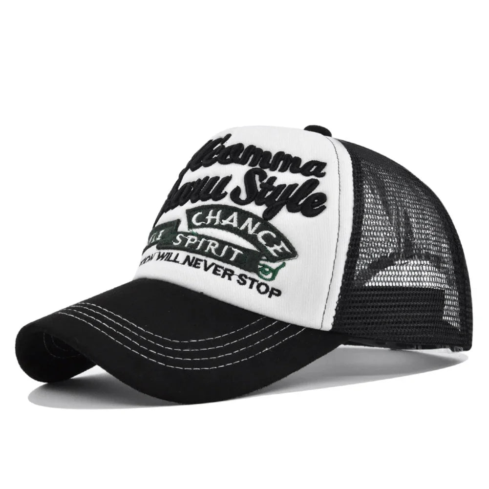 Outdoor Letter Three-Dimensional Embroidered Cotton Baseball Cap