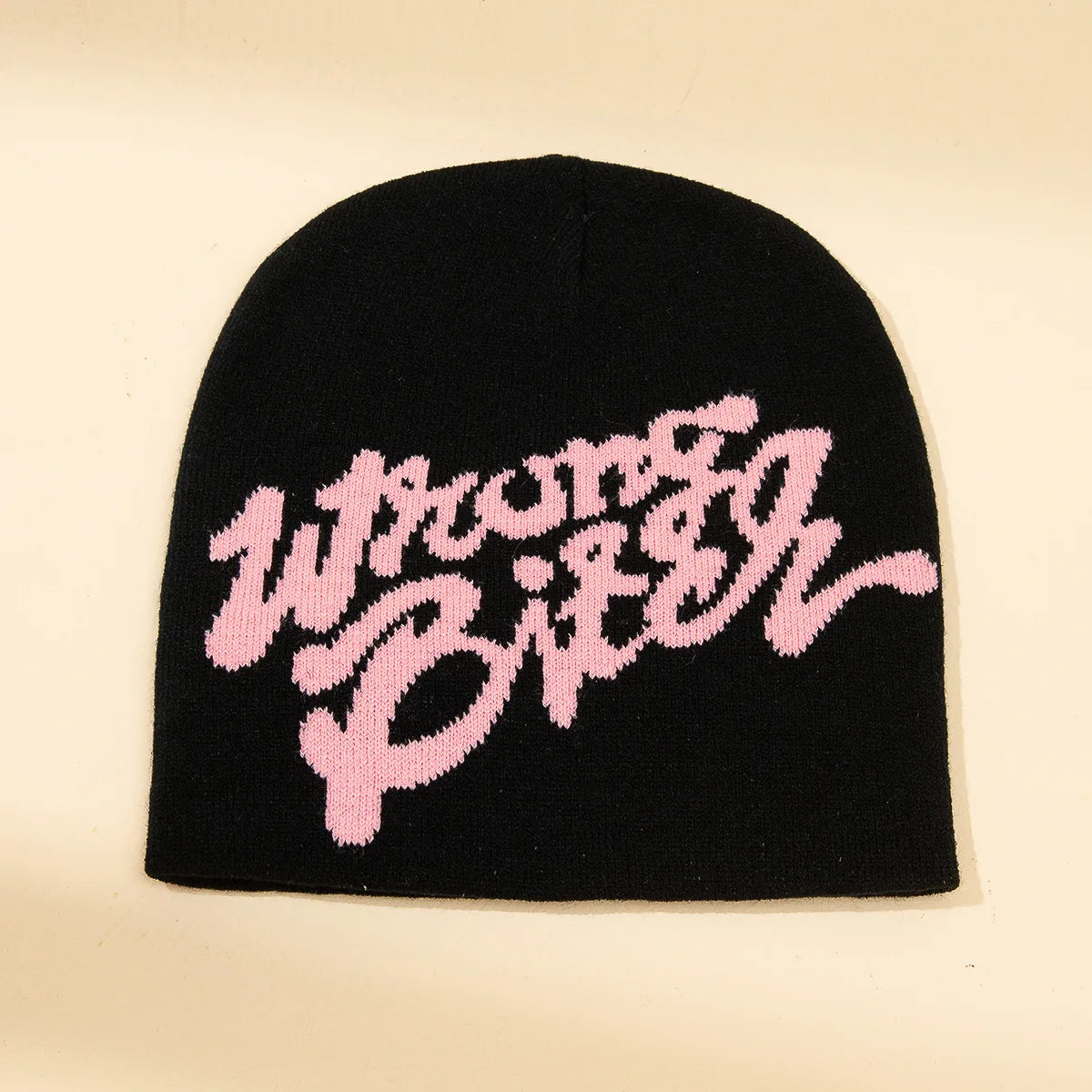 Unisex Trendy American Letter Knitted Hat Hip Hop Skiing Warmth Cap