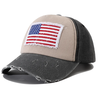 New Designer USA Flag Embroidered Baseball Cap Vintage 5 Panel Snapback