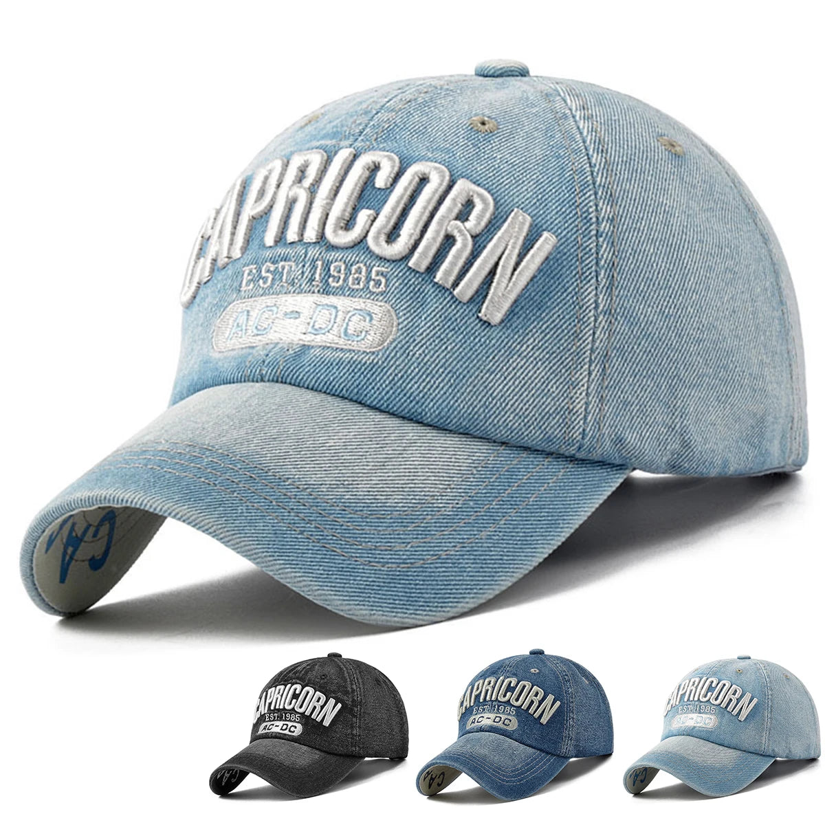 Unisex Capricorn Letter Embroidery Baseball Caps Spring