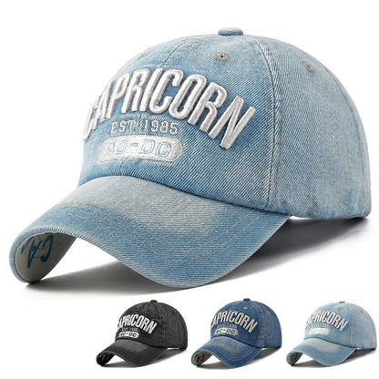 Unisex Capricorn Letter Embroidery Baseball Caps Spring