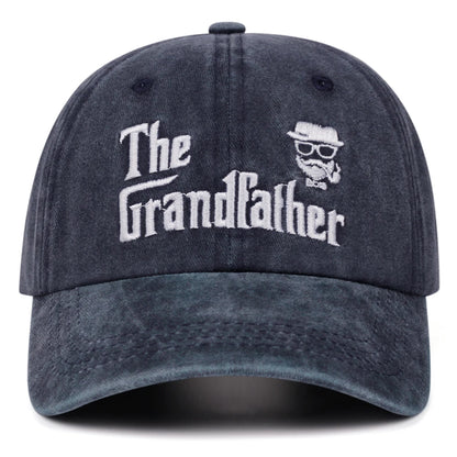 The Grandfather Washed Baseball Cap Retro Casual Women Men Dad Hat Denim Embroidered Hat