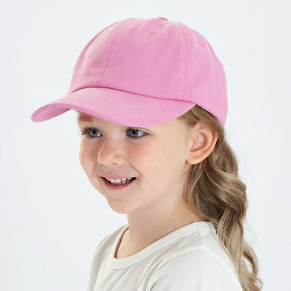 Baby Girl Baseball Caps Pink Black White Gray Children Low Profile Sun Hat Kids