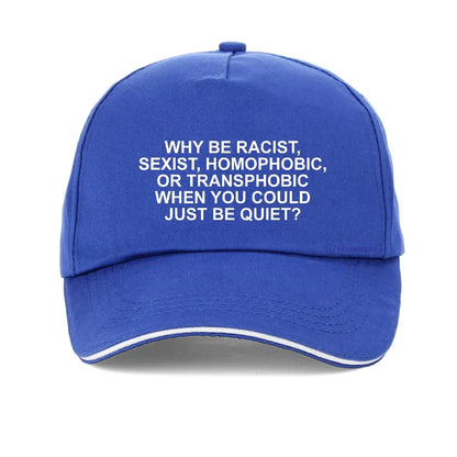 Why Be Racist Frank Summer Breathable Baseball Caps