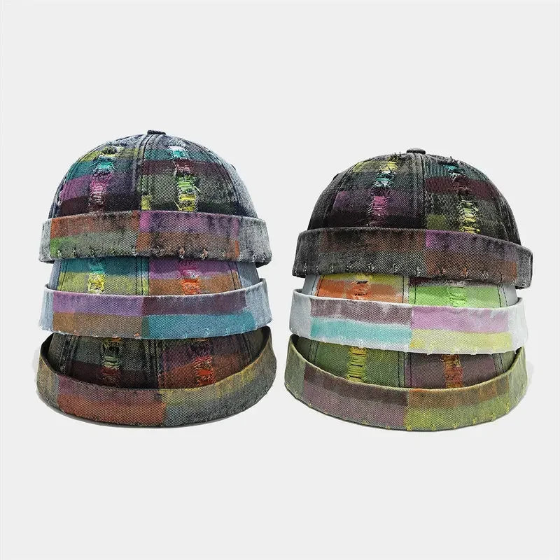 Spring And Summer Cotton Print Docker Cap