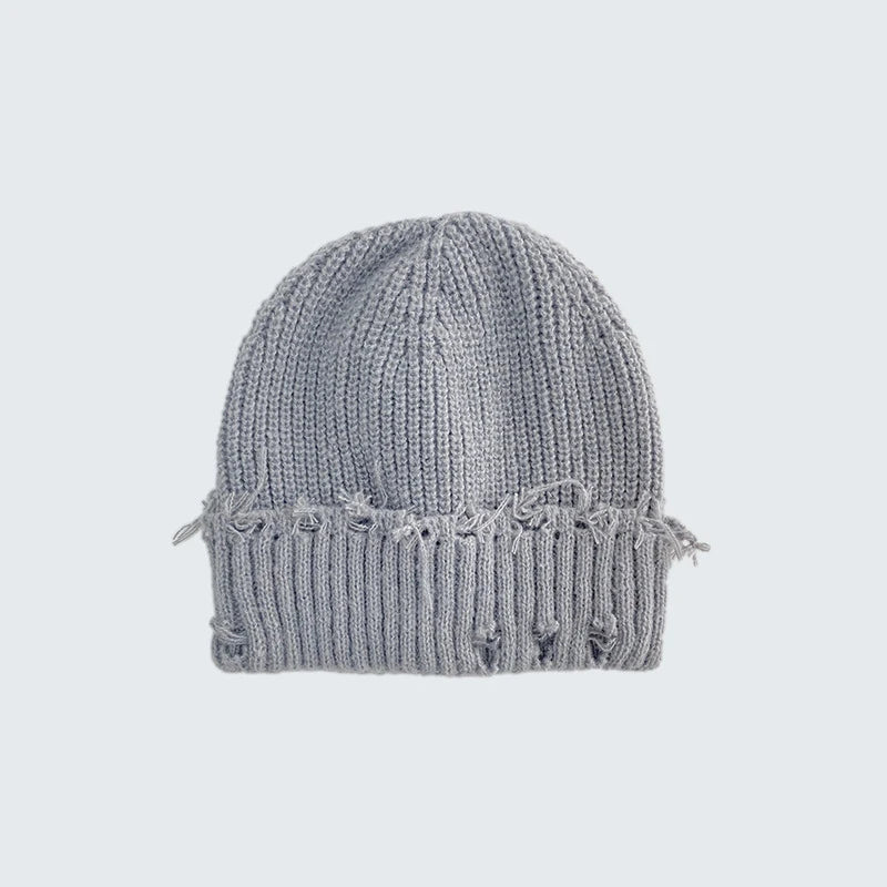Custom Retro Broken Brim Knitted Hat For Women Men