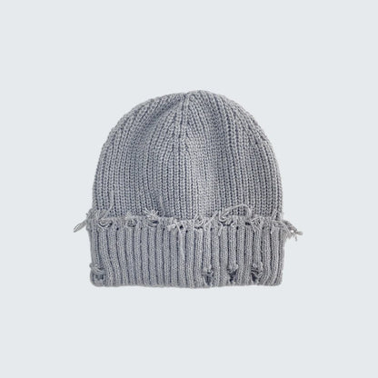 Custom Retro Broken Brim Knitted Hat For Women Men