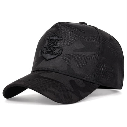 Unisex Ship Anchor Embroidery Baseball Caps Outdoor Adjustable Casual Hats Dad Hat Sunscreen Hat