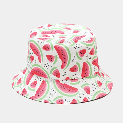Creative Printed Fruit Pattern Bucket Cap