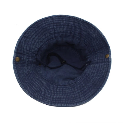 Wide Brim Bucket Hat For Men And Women Washed Solid Cotton