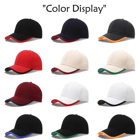 New Baseball Cap With Cotton Brim And Color Blocking Work Caps