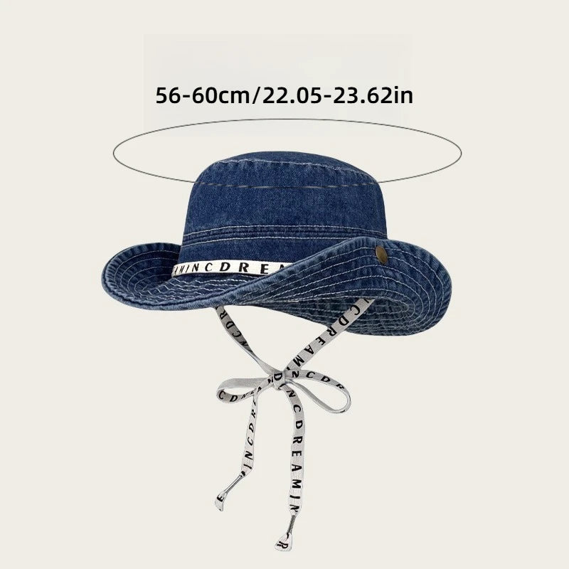 Waterproof Outdoor Flat Edge Sun Hat, Solid Color Bucket Hat