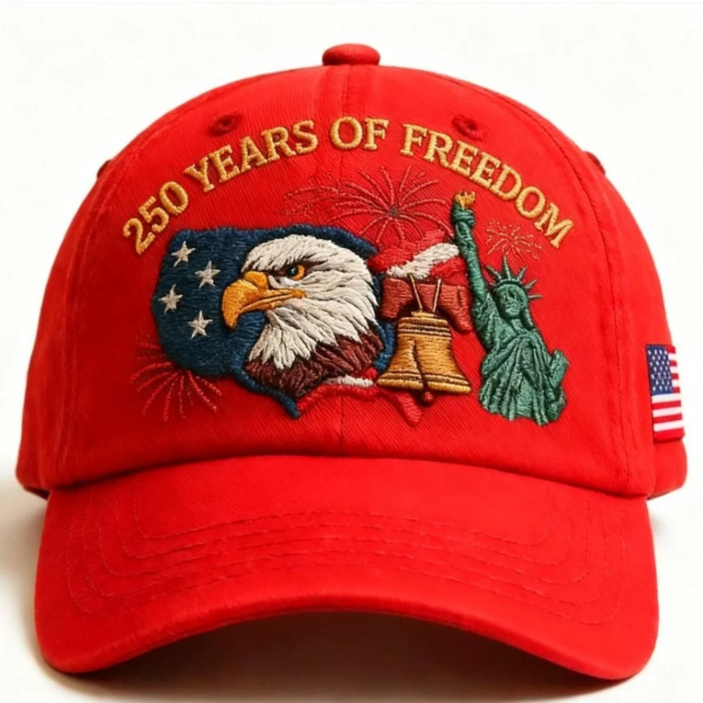 250 Years Of Freedom Baseball Cap USA 1776-2026 Anniversary Hat