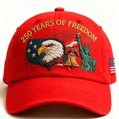 250 Years Of Freedom Baseball Cap USA 1776-2026 Anniversary Hat