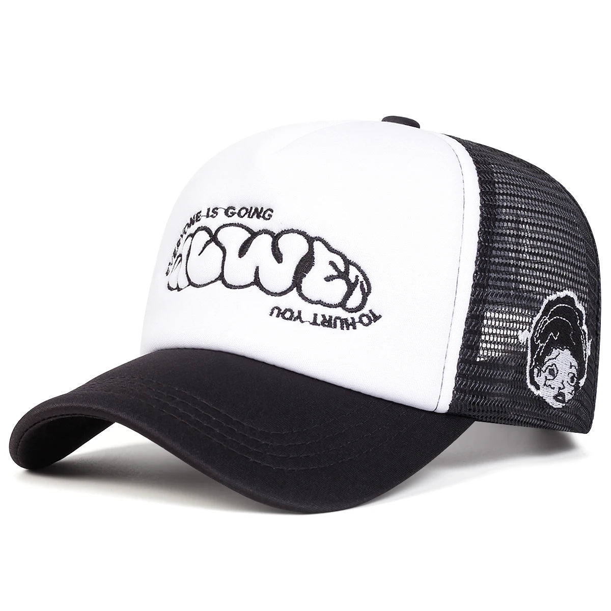 Unisex Everyone Is Goin Embroidery Baseball Net Caps Spring and Summer