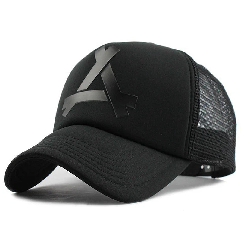 Simple and Creative Baseball Hat A Printed Mesh Hat