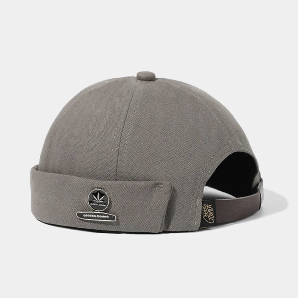 Fashion Cotton Brimless Hat Men Women Retro Skullcap Melon Docker Cap