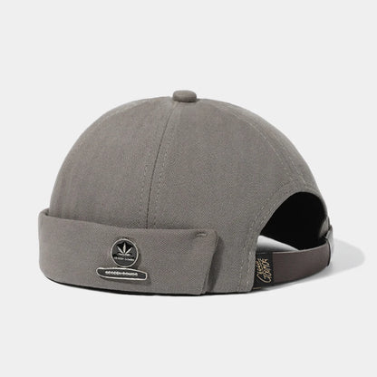 Fashion Cotton Brimless Hat Men Women Retro Skullcap Melon Docker Cap