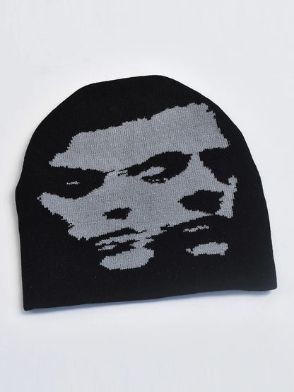 Men Women Fashion Pullover Cap Y2k Goth Warm Beanie Hats