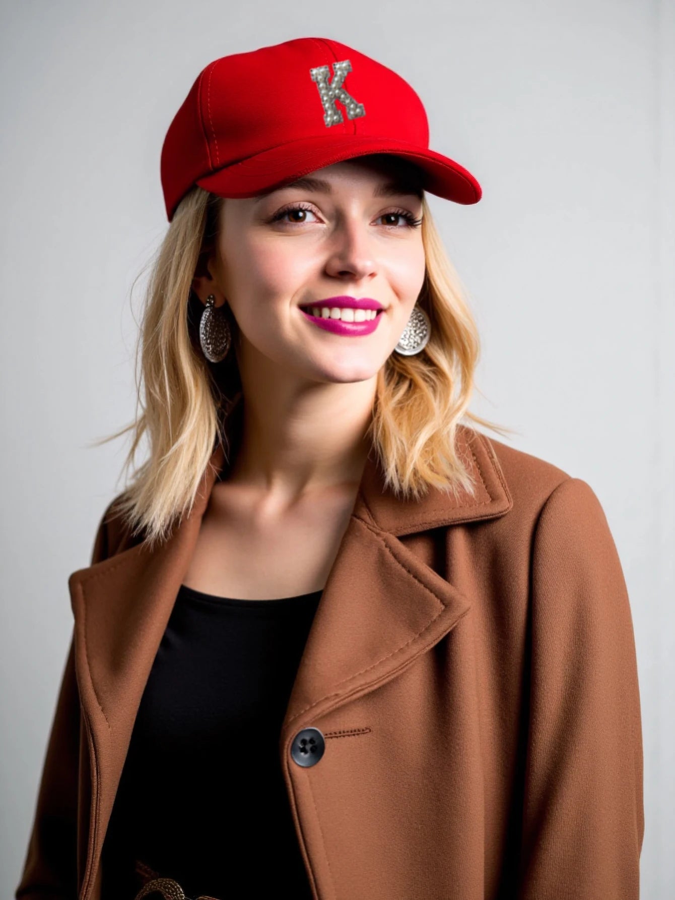 1 Pc Pearl Letter A-Z Women's Couple Woman's Stylish Baseball Cap