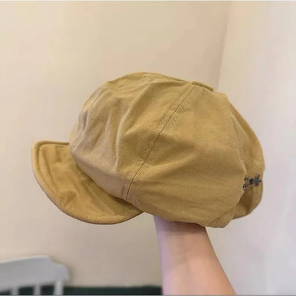 Harajuku Retro Style Oversized Berets Caps For Women Spring Summer