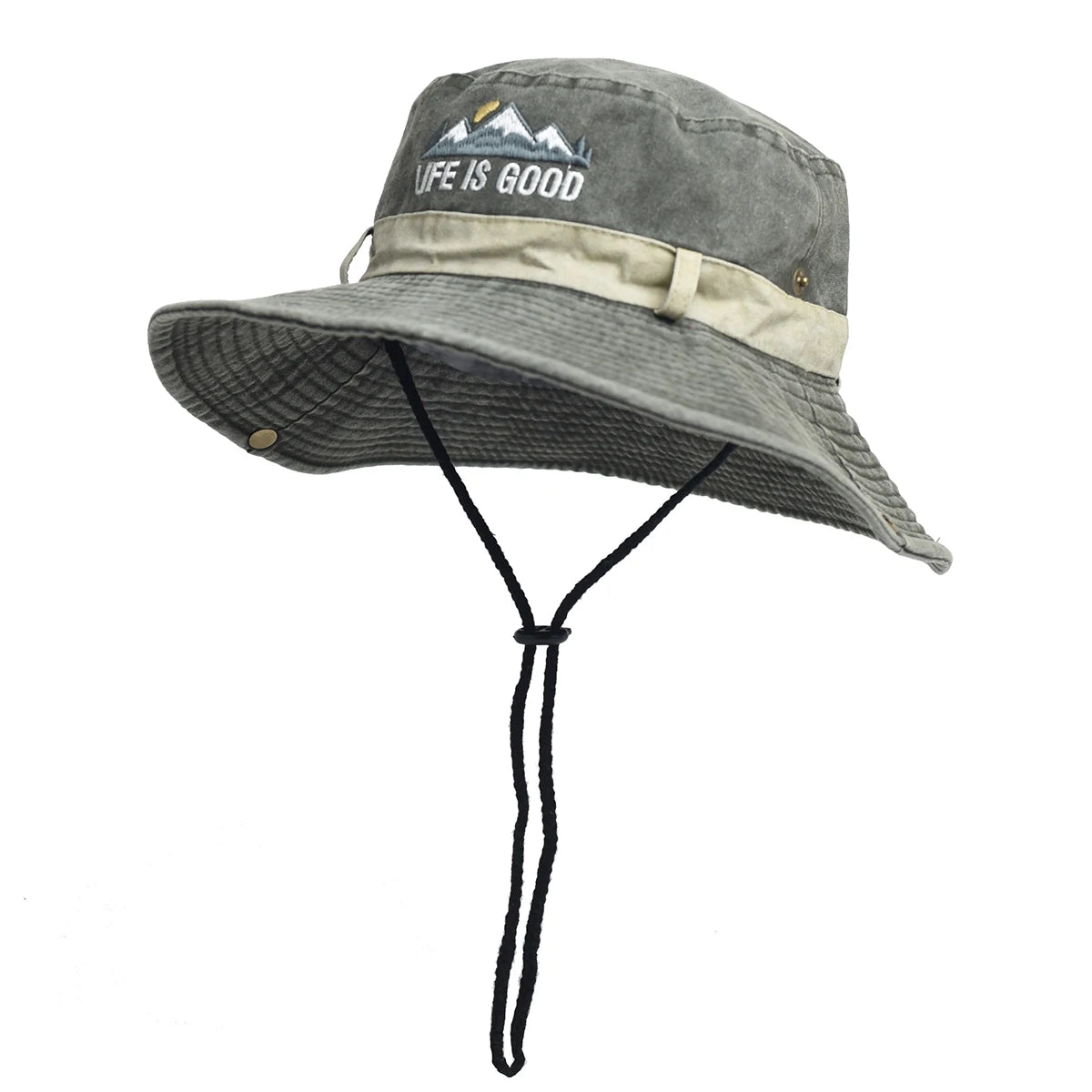 Summer Men Bucket Hat Outdoor UV Protection Wide Brim Panama