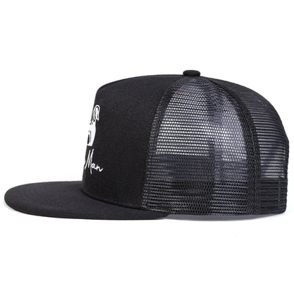 Unisex Simple Man Duck Embroidery Hip-hop Net Hats Spring Summer
