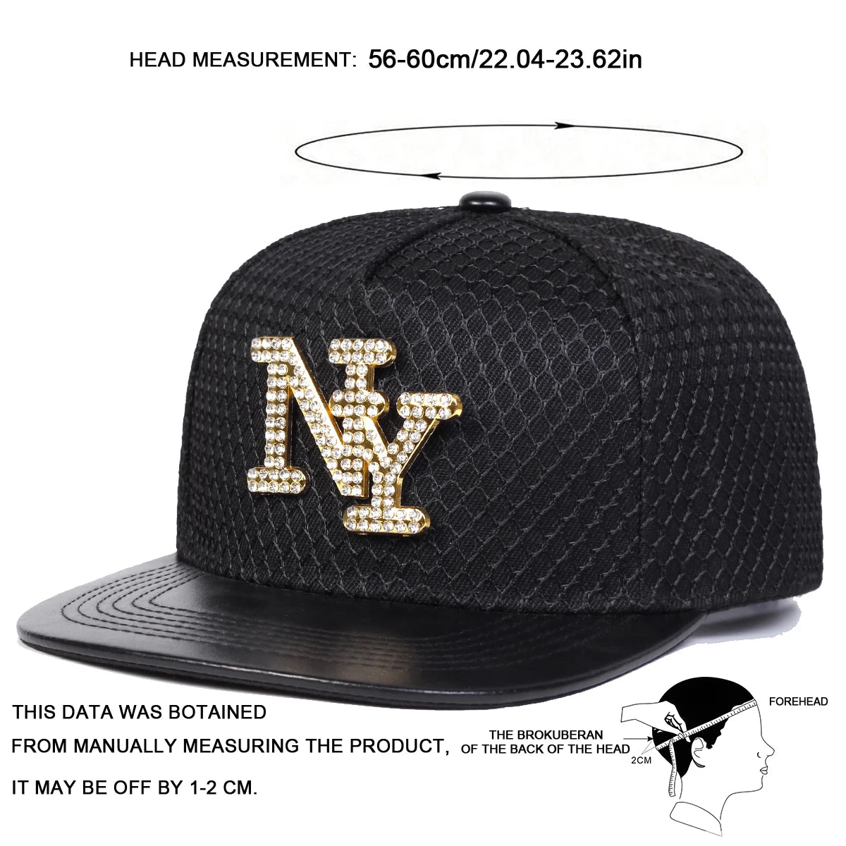 Unisex Letter Label Leather Hip-Hop Hats