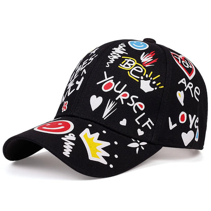 Letter Printing Graffiti Hip Hop Baseball Cap Fashion