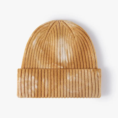 Autumn Winter Fashion Hat Tie Dye Knitted Beanie