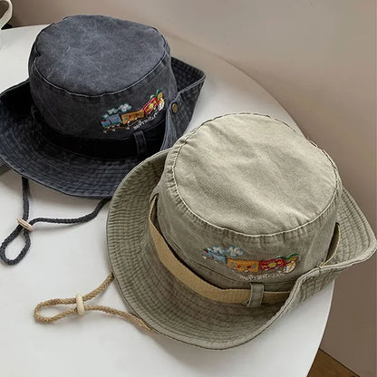 Retro Washed Cotton Fisherman Caps for Women