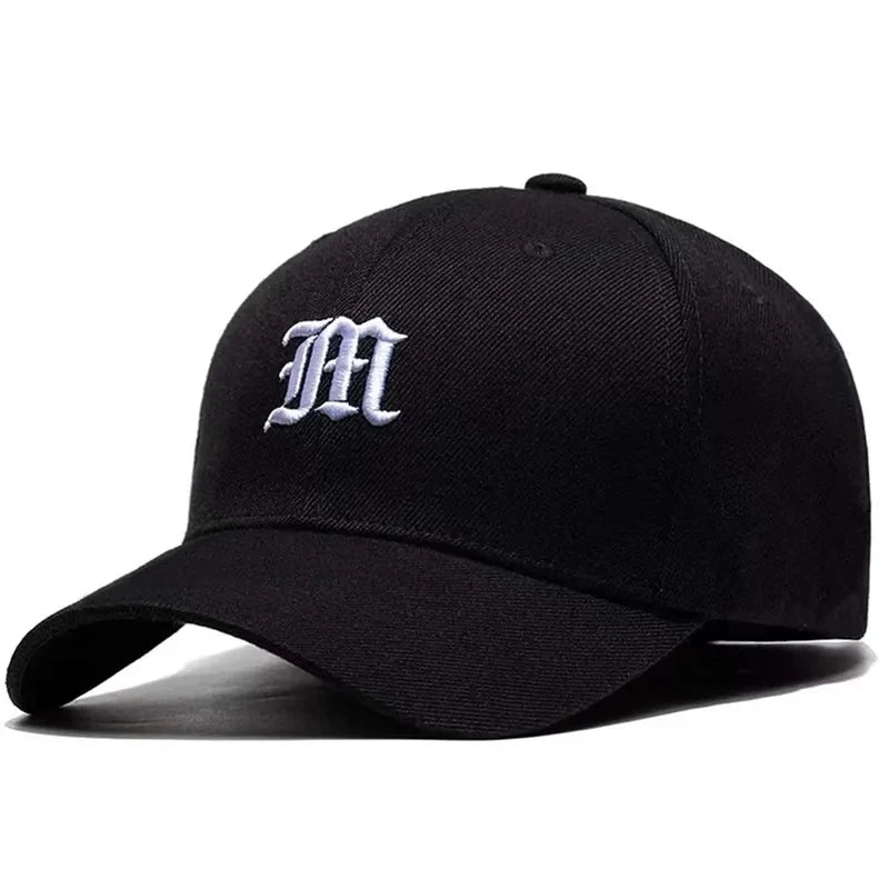 Unisex M Letter Embroidery Baseball Caps Spring and Autumn Outdoor Adjustable Casual Hats Sunscreen Hat Sports Cap