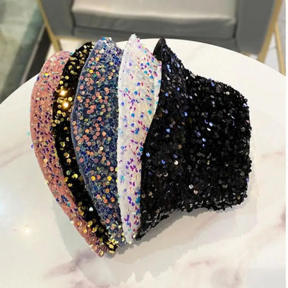 Sequined Bucket Hat Double Sided Hip Hop Shiny Fisherman Cap
