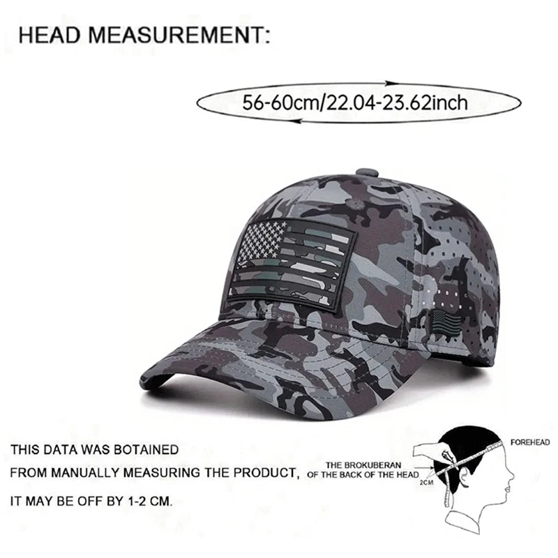 Fashion Hip Hop Hat Offset Printing American Flag Baseball Hat