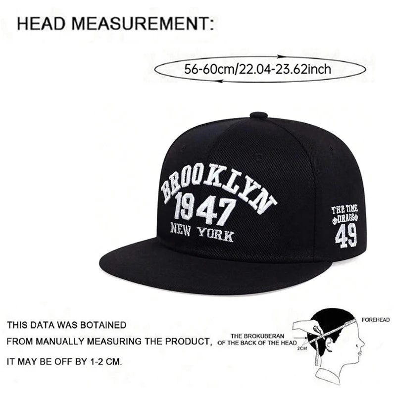 Baseball Hat Brooklyn 1947 Embroidered Outdoor Daily Casual