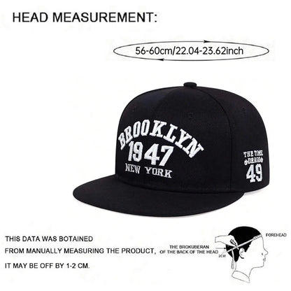 Baseball Hat Brooklyn 1947 Embroidered Outdoor Daily Casual