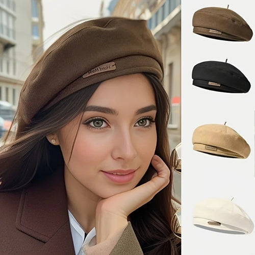 Maillard Style French Beret Hats For Women Beige Beret