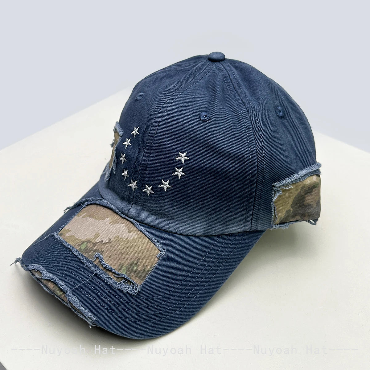 New Men Women Niche Patchwork Embroidered Stars Baseball Hats