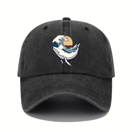 Baseball Caps with Surfing and Wave Patterns for Both Men and Women