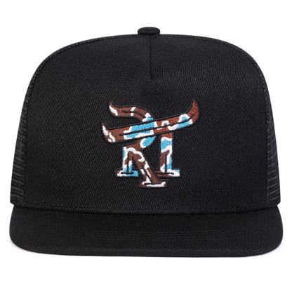 Unisex RT Letter Embroidery Hip-hop Net Hats Spring Summer