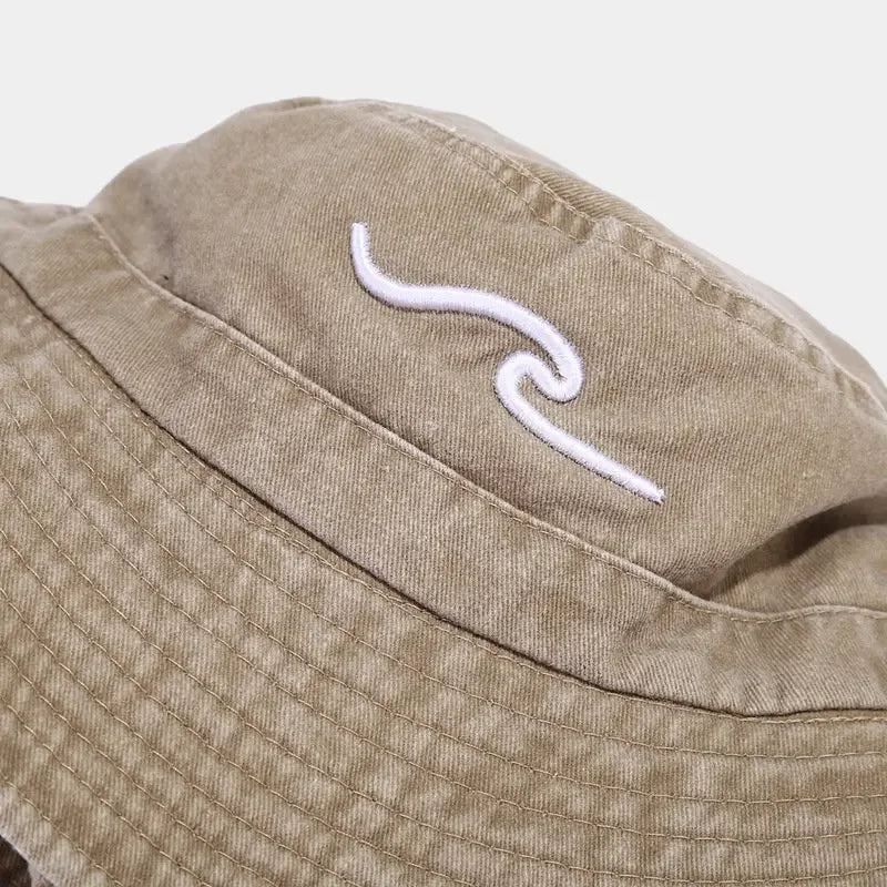 Wave Embroidered Fisherman Hats