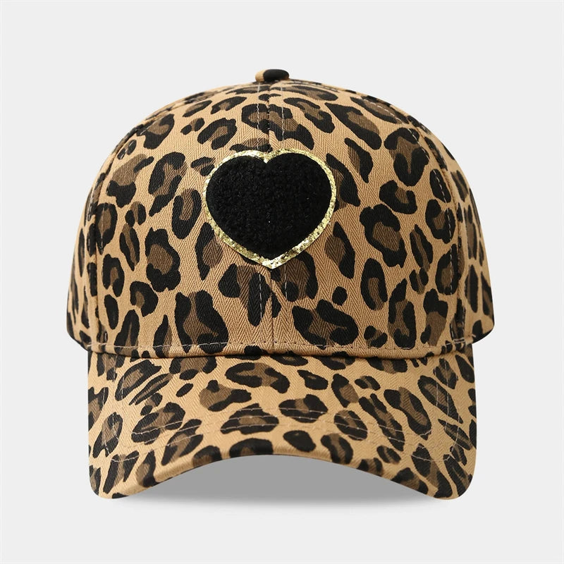 Leopard Print Baseball Caps Unisex Embroidery Spring Autumn