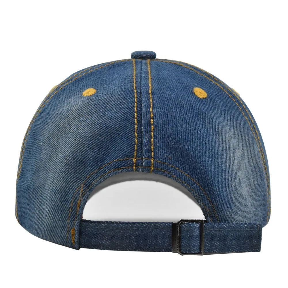 Queen Rhinestone Denim Baseball Caps Breathable