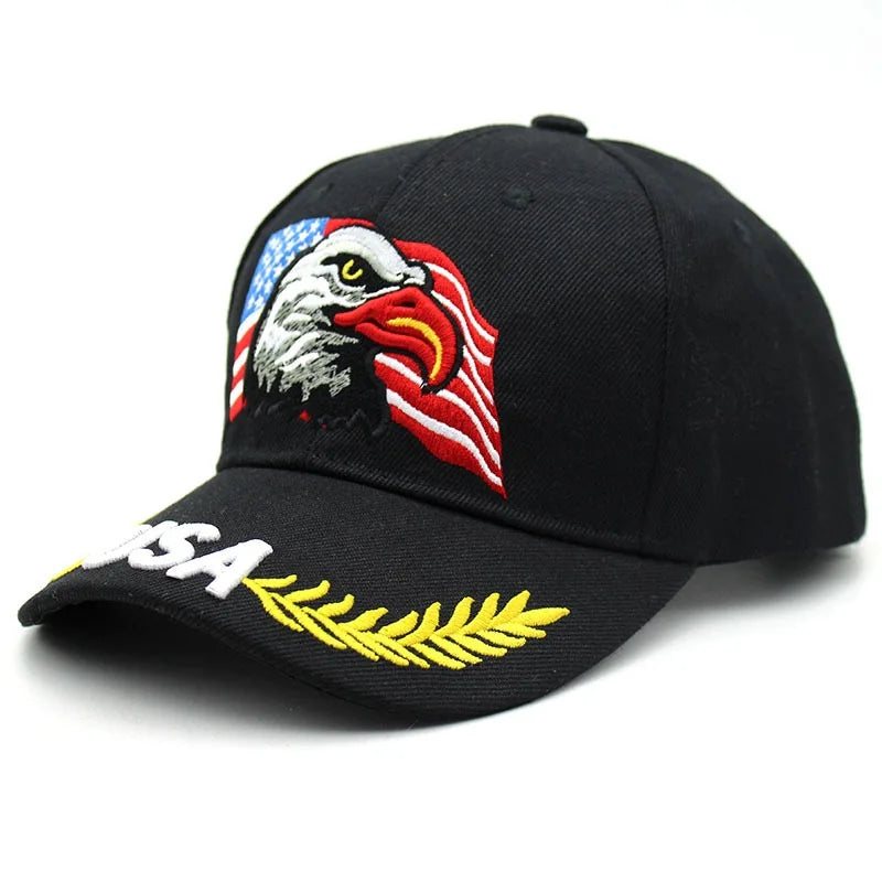 Unisex Baseball Cap 3D USA Eagle Embroidery Cap Men And Women