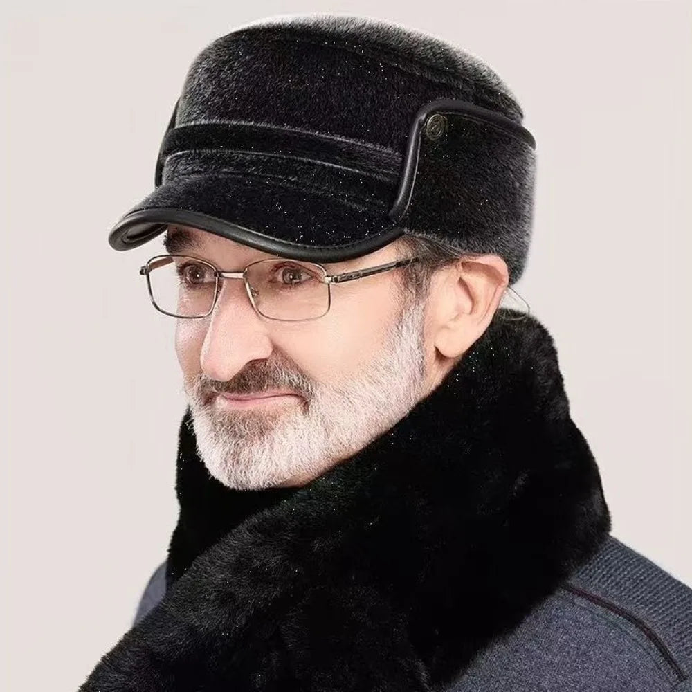 New Warm Lei Feng Hat Imitation Mink Windproof Ear Protection Hat
