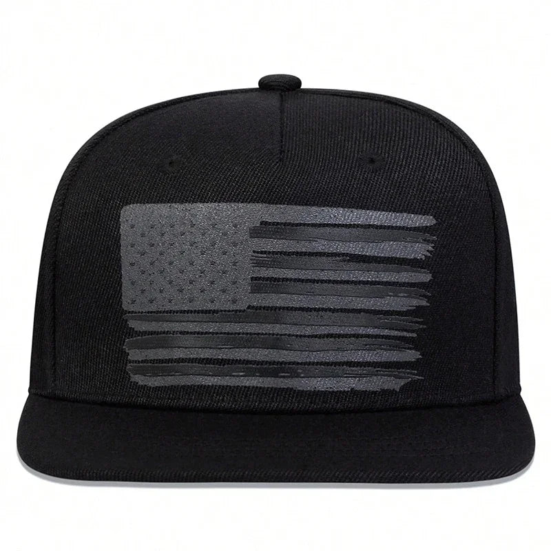Unisex US Flag Two Tone Printed Hip-hop Hats Spring Autumn