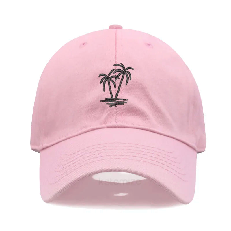 Coconut Tree Embroidery Baseball Cap